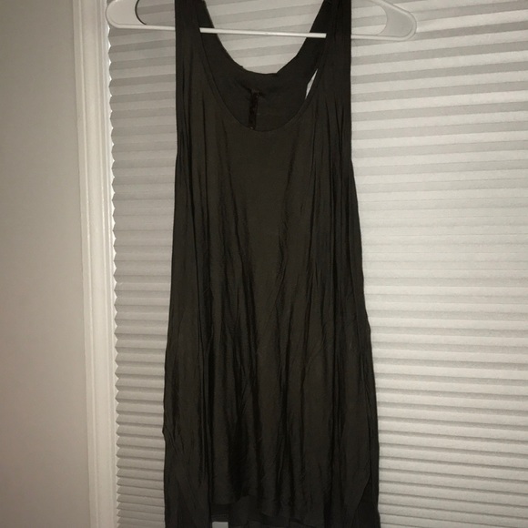 Army Green Racerback Tank w/ gold embellishments - Picture 3 of 3